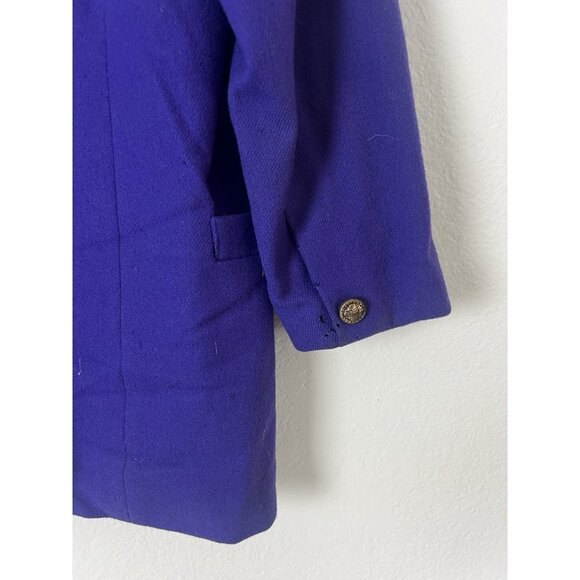 Radcliffe Vintage Purple Wool Funky Patchwork Embroidered Button Blazer Coat 16 - Picture 9 of 13
